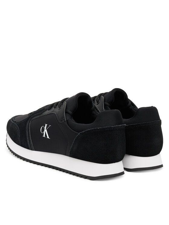 Calvin Klein Jeans Sneakersy Calvin Klein Jeans Runner Laceup Sock Mg Nylon Mix YW0YW01644 Černá