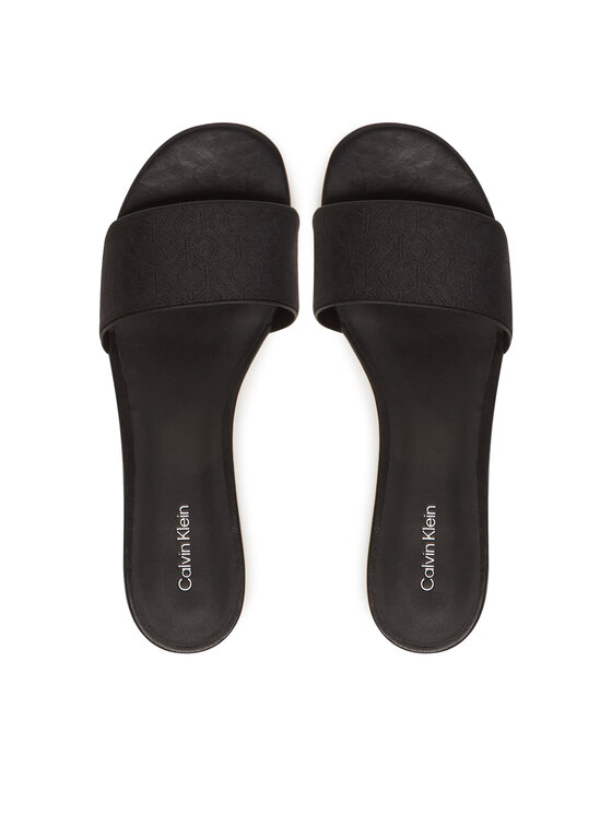 Calvin Klein Natikači Calvin Klein Flat Slide Jacq HW0HW02389 Črna