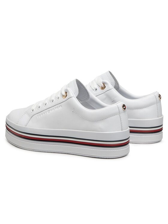 Tommy Hilfiger Αθλητικά Tommy Hilfiger Corporate Flatform Cupsole FW0FW05553 Λευκό