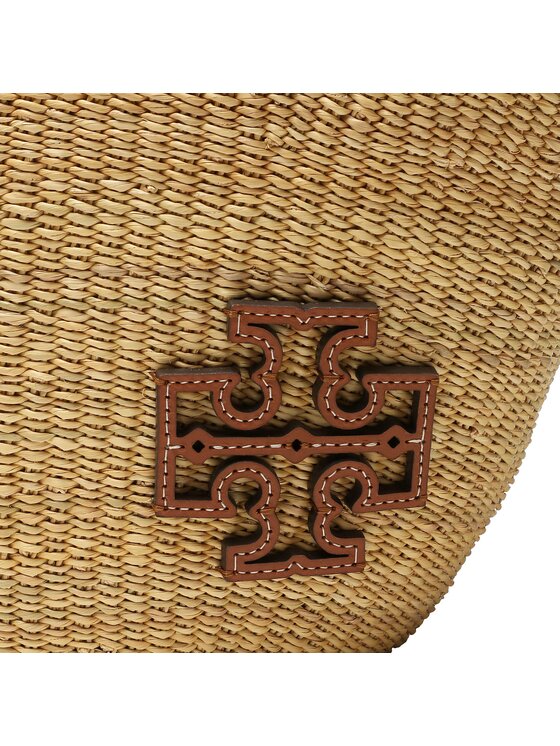 Tory Burch Rankinė Tory Burch Ella Straw Basket Tote 135740 Smėlio