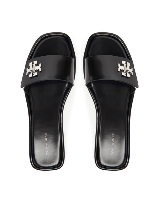 Tory Burch Шльопанці Tory Burch T Lock Slide 164676 Чорний