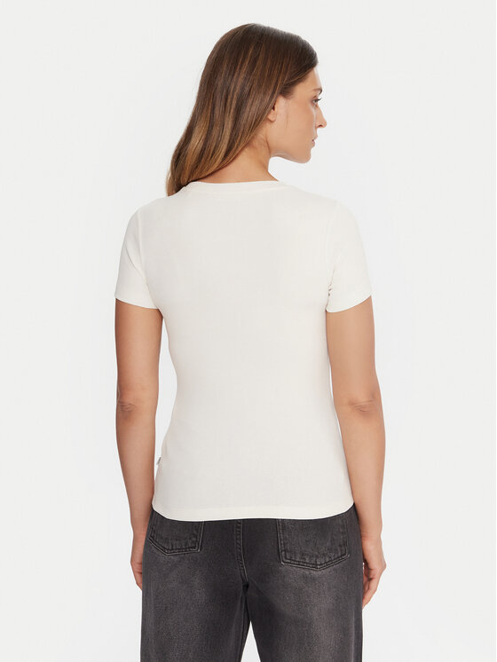 Guess Jeans Guess Jeans Camiseta W5BP45 KA0H1 Beis Slim Fit