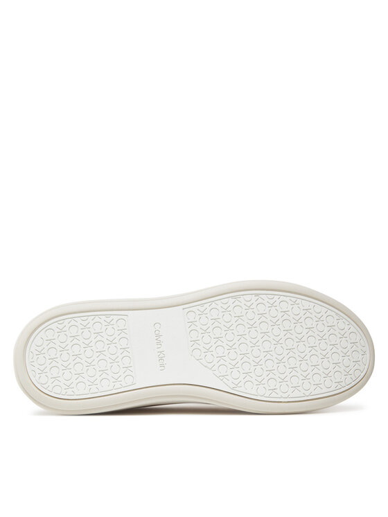 Calvin Klein Snīkeri Calvin Klein Cupsole Lace Up Lth HW0HW02540 Bēšs