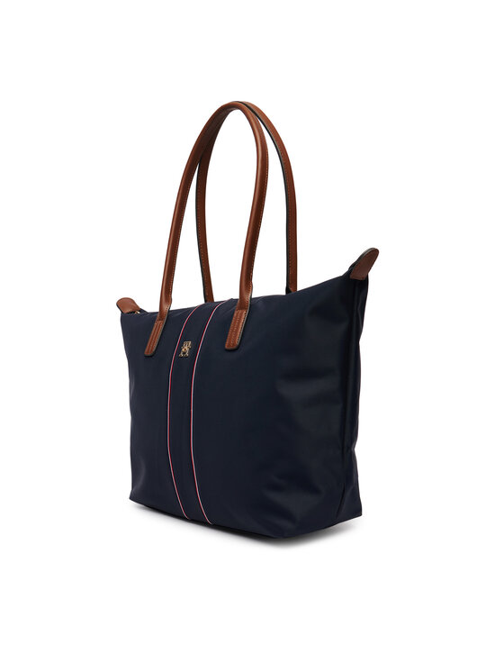 Tommy Hilfiger Soma Tommy Hilfiger Popette Tote Corp AW0AW17706 Tumši zils