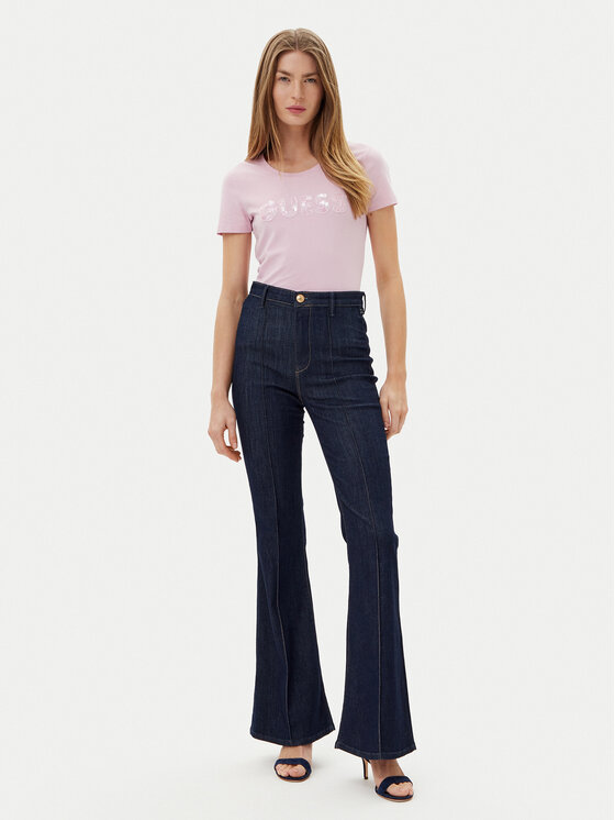 Guess Guess Футболка W5GI17 J1314 Рожевий Slim Fit