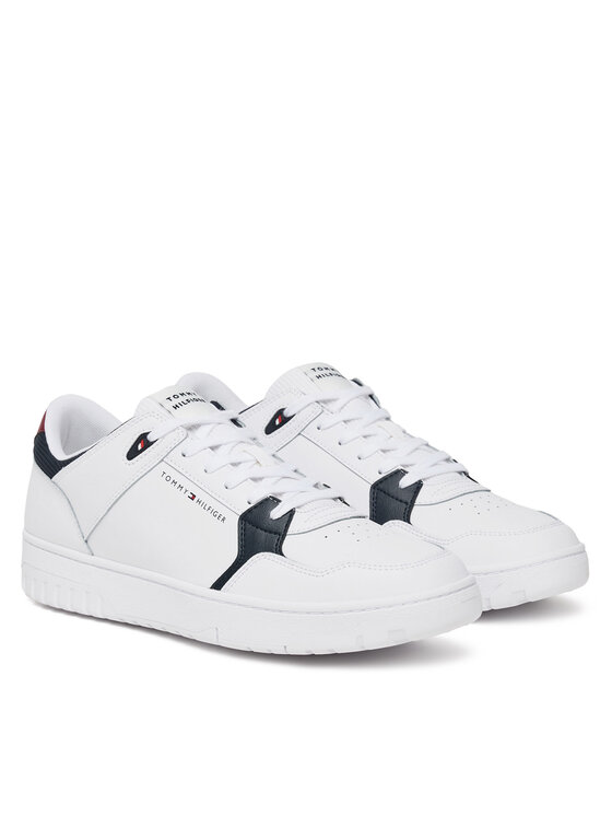Tommy Hilfiger Sneakers Tommy Hilfiger Th Basket Core Lite Lth Mix FM0FM05518 Bianco