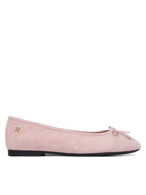 Tommy Hilfiger Balerinke Tommy Hilfiger Th Monogram Suede Ballerinas FW0FW09357 Ružičasta