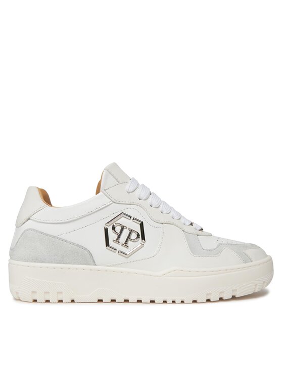 PHILIPP PLEIN Снікерcи PHILIPP PLEIN Mix Leather Lo Top Sneakers SADS USC0545 PLE010N 01 Білий