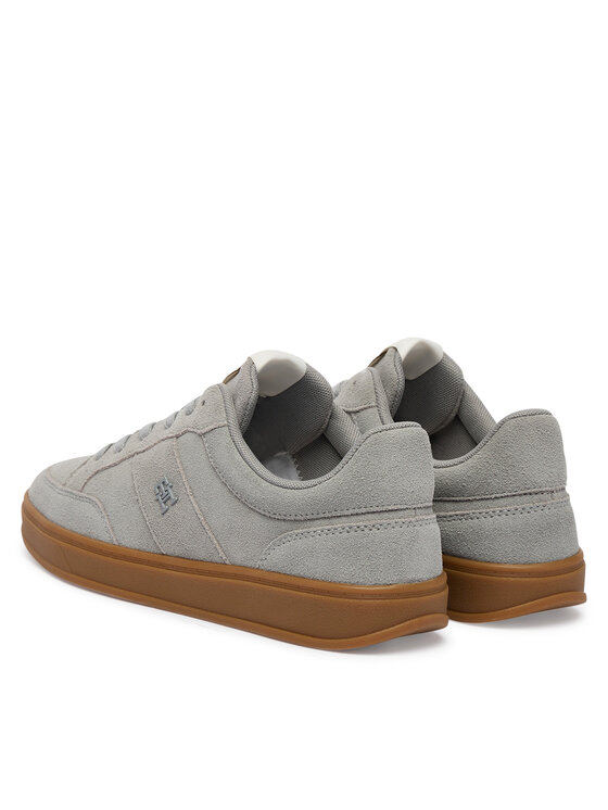 Tommy Hilfiger Сникърси Tommy Hilfiger Th Heritage Court Sneaker Suede FW0FW09266 Сив