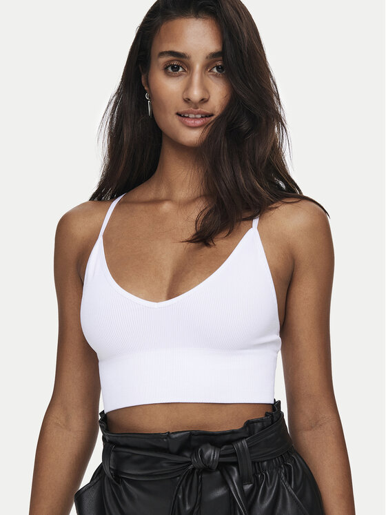 ONLY ONLY Top de sujetador Vicky 15201539 Blanco