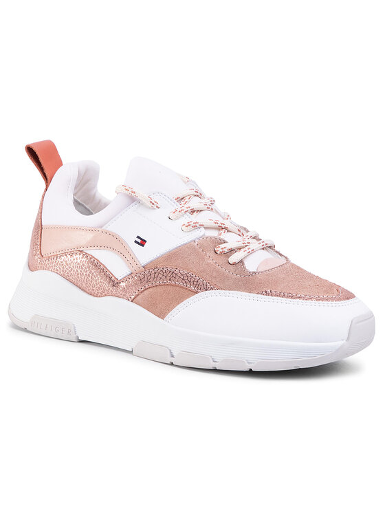 Tommy Hilfiger Sportcipők Tommy Hilfiger Sporty Chunky Glitter Sneaker FW0FW04853 Fehér