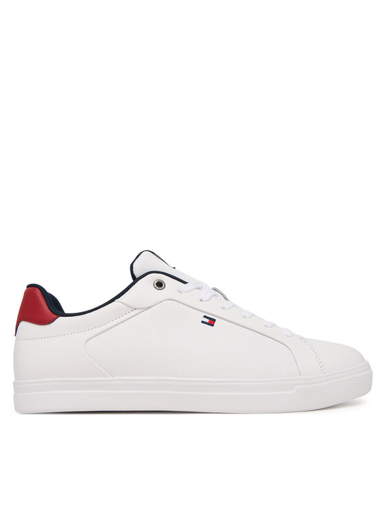 Tommy Hilfiger Sneakersy Tommy Hilfiger Lightweight Pinperf Lth Sneaker FM0FM05981 Biela