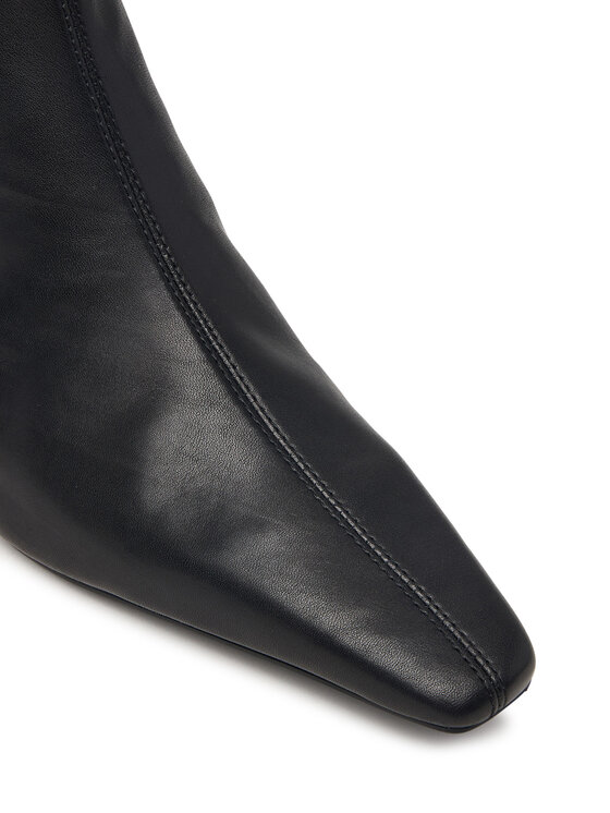 Tommy Hilfiger Aulinukai Tommy Hilfiger Kitten Heel Leather Ankle Boot FW0FW09669 Juoda