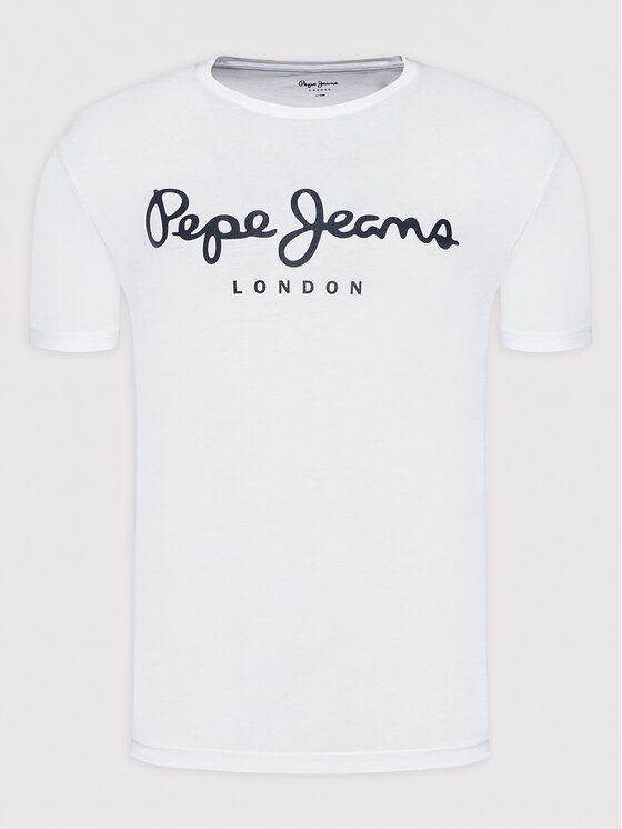 Pepe Jeans Pepe Jeans Marškinėliai Original PM508210 Balta Slim Fit