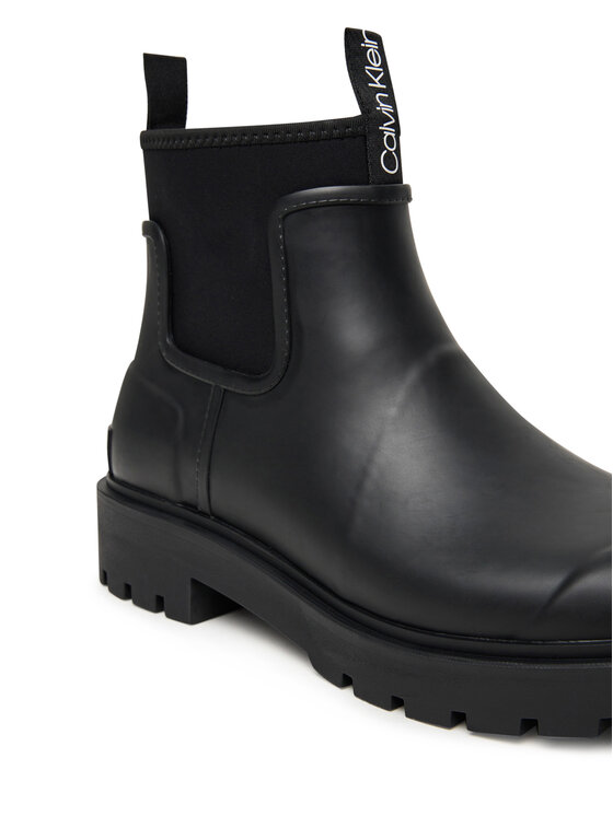 Calvin Klein Jeans Gumijas zābaki Calvin Klein Jeans Combat Rain Boot YM0YM01376 Melns