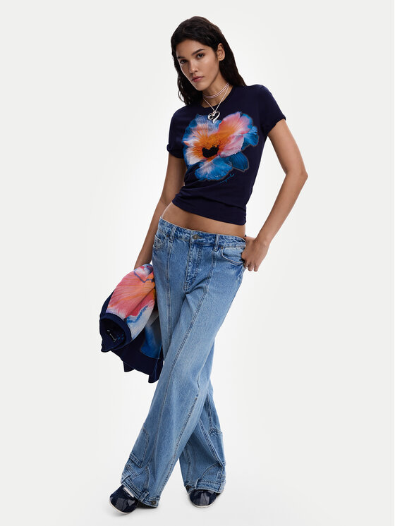 Desigual Desigual Футболка Estocolmo 26SWTK03 Cиній Regular Fit