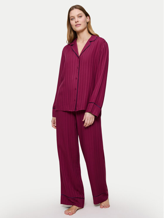 Triumph Triumph Pigiama Amourette Jacquard 10225073 Bordeaux Relaxed Fit