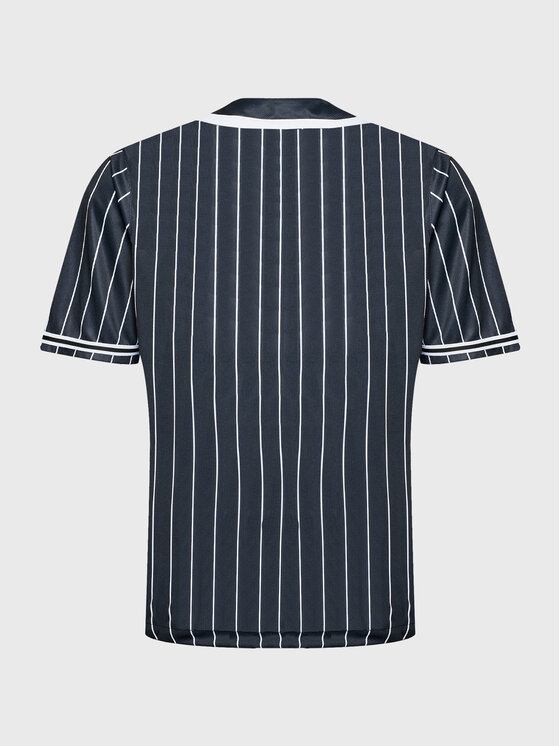 Karl Kani Karl Kani Majica Serif Pinstripe Baseball 6033360 Črna Relaxed Fit