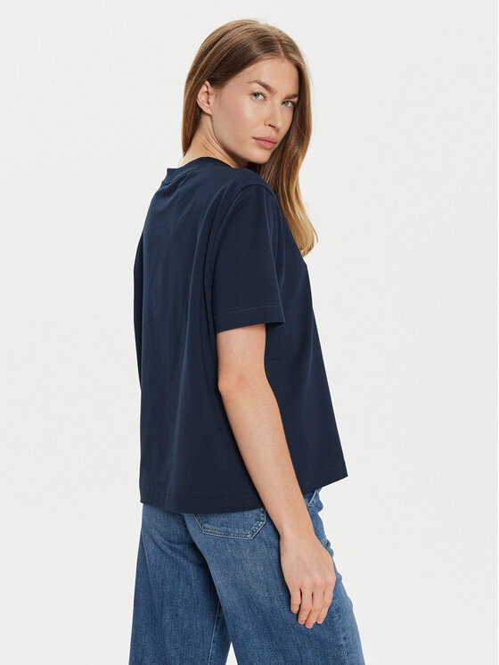 Tommy Hilfiger Tommy Hilfiger Majica Modern Flag WW0WW43597 Mornarsko modra Relaxed Fit