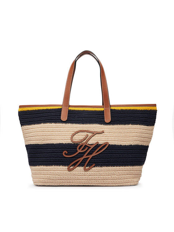 Tommy Hilfiger Soma Tommy Hilfiger Th Nautical Tote Crochet Str AW0AW18816 Daudzkrāsains