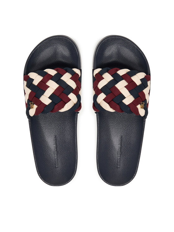 Tommy Hilfiger Natikači Tommy Hilfiger Th Braided Pool Slide FW0FW09203 Pisana