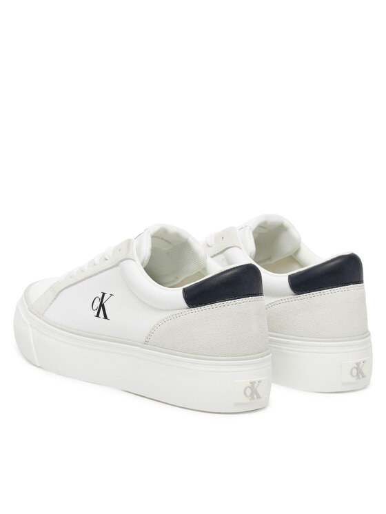 Calvin Klein Jeans Tenisówki Calvin Klein Jeans Vulc Flatform Mg Nylon Mix YW0YW01896 Biały