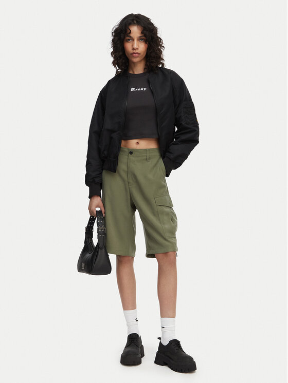 G-STAR G-Star Raw Medžiaginiai šortai Bermuda Cargo D29016-D522 Tamsiai žalia Relaxed Fit