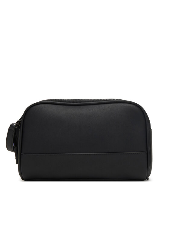 Tommy Hilfiger Geantă pentru cosmetice Tommy Hilfiger Metal Logo Woven Washbag AM0AM14098 Negru
