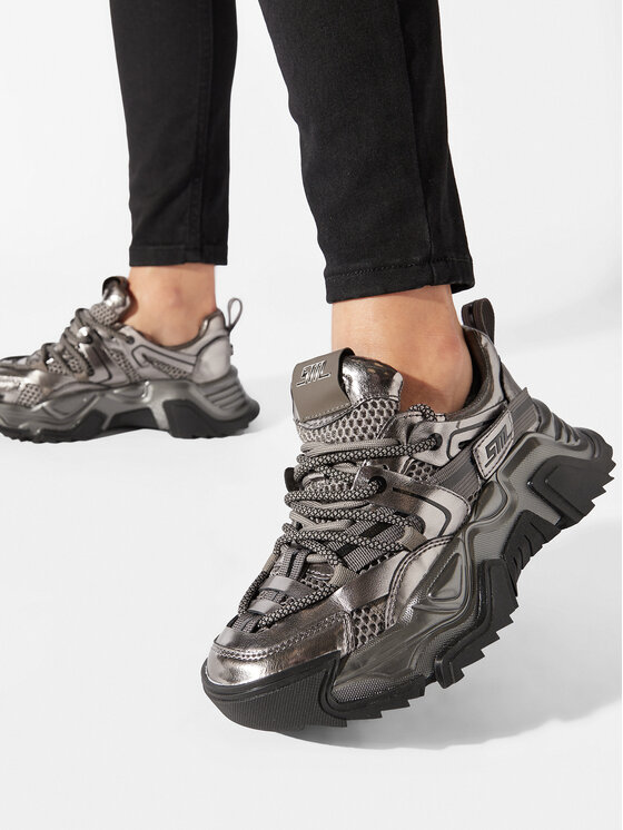 Steve Madden Sneakers Steve Madden Kingdom Sneaker SM11002519 SM11002519-733 Argintiu