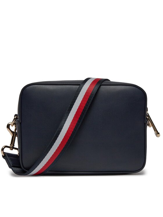 Tommy Hilfiger Ročna torba Tommy Hilfiger Iconic Tommy Camera Bag Corp AW0AW15864 Mornarsko modra