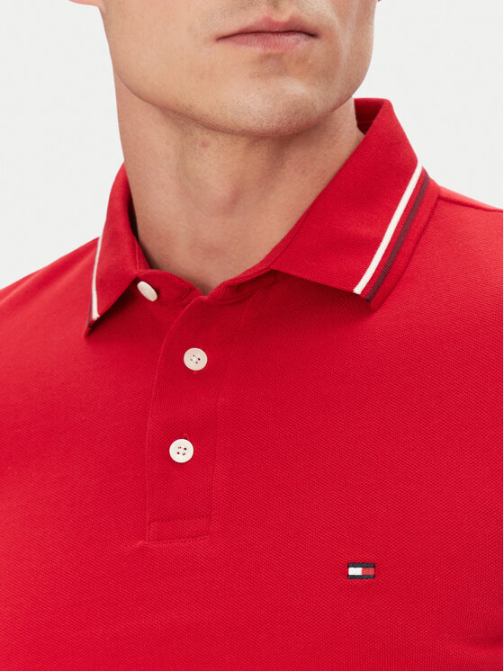 Tommy Hilfiger Tommy Hilfiger Pólóing Seasonal MW0MW39993 Piros Slim Fit