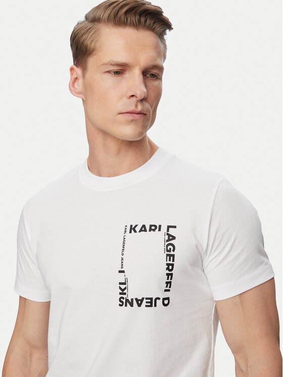 Karl Lagerfeld Jeans Karl Lagerfeld Jeans Camiseta B2M17046 Blanco Slim Fit