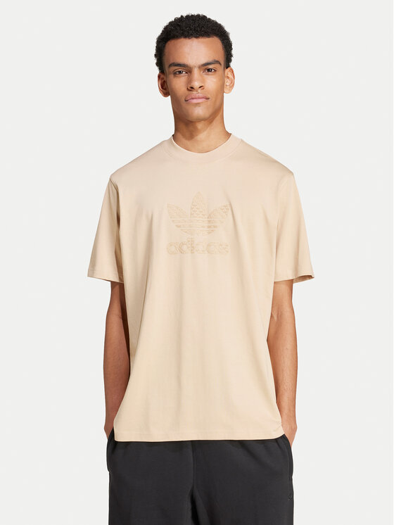adidas adidas Футболка Mono IX6747 Бежевий Regular Fit