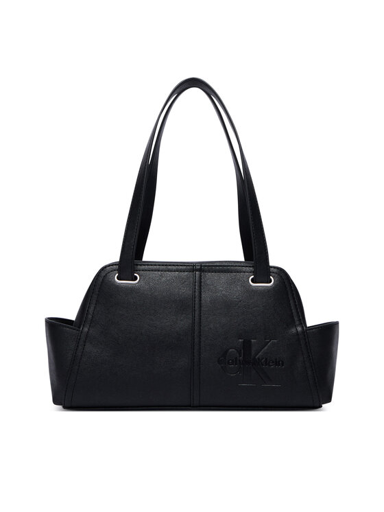 Calvin Klein Torbica Calvin Klein Pockets Monologo Shoulder Bag LV04F3688G Crna
