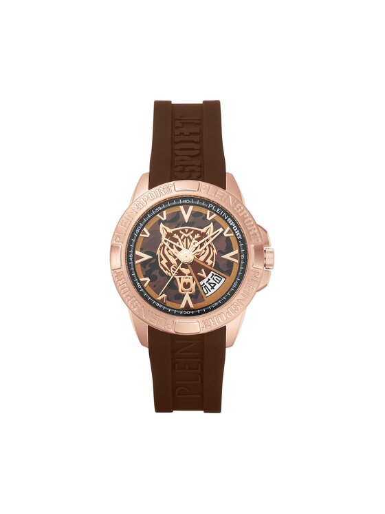 Plein Sport Годинник Plein Sport Touchdown Camo PSFBA0323 Коричневий