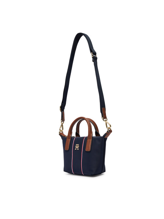 Tommy Hilfiger Soma Tommy Hilfiger Popette Micro Tote Corp AW0AW18552 Tumši zils