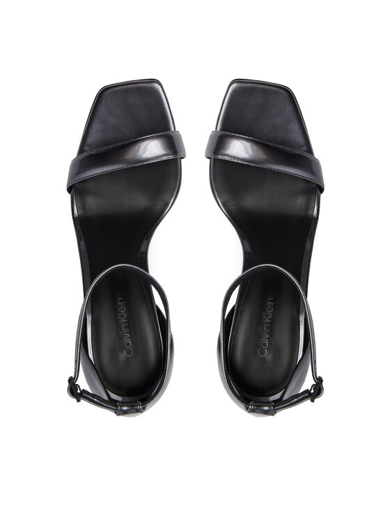 Calvin Klein Sandali Calvin Klein Geo Stil Square Sandal 90-Pearl HW0HW01993 Črna