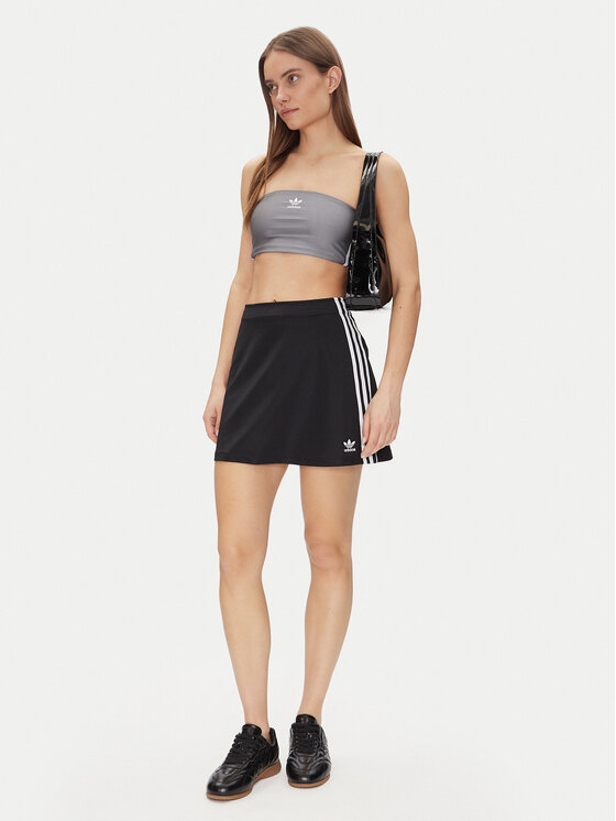 adidas adidas Топ 3-Stripes JD3385 Сірий Slim Fit