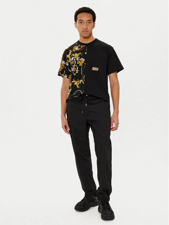 Versace Jeans Couture Versace Jeans Couture Футболка 78GAH609 Чорний Regular Fit