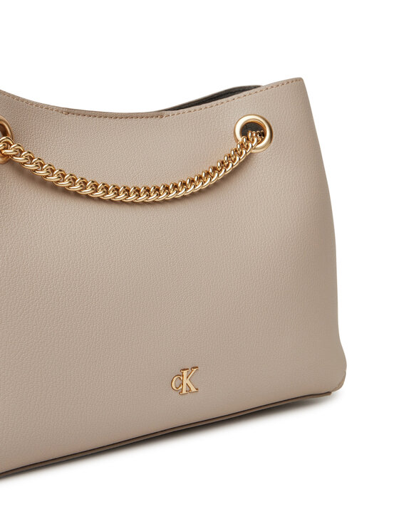 Calvin Klein Kabelka Calvin Klein Minimal Monogram Shoulde LV04F3205G Béžová