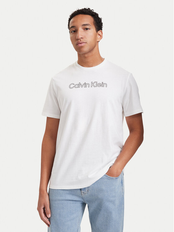 Calvin Klein Calvin Klein Camiseta 30s Logo Graphic LV04LH800G Blanco Regular Fit