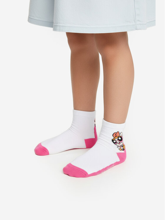 Powerpuff Girls Calcetines cortos Powerpuff Girls CEO-ACCCS-AW25-314WBPPG(3-PACK) Blanco