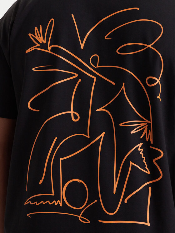 Kappa Kappa Camiseta 322M1CW Negro Comfort Fit