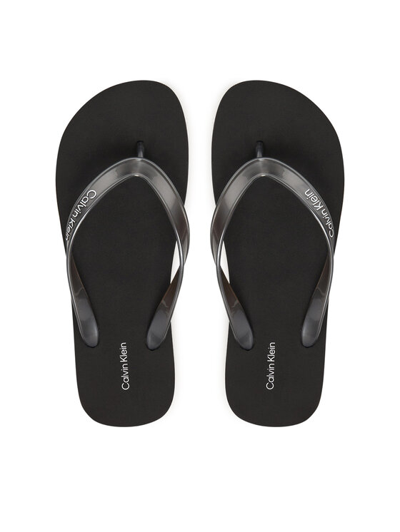 Calvin Klein Flip-flops Calvin Klein Flatform Flip Flop Met Tpu HW0HW03120 Fekete