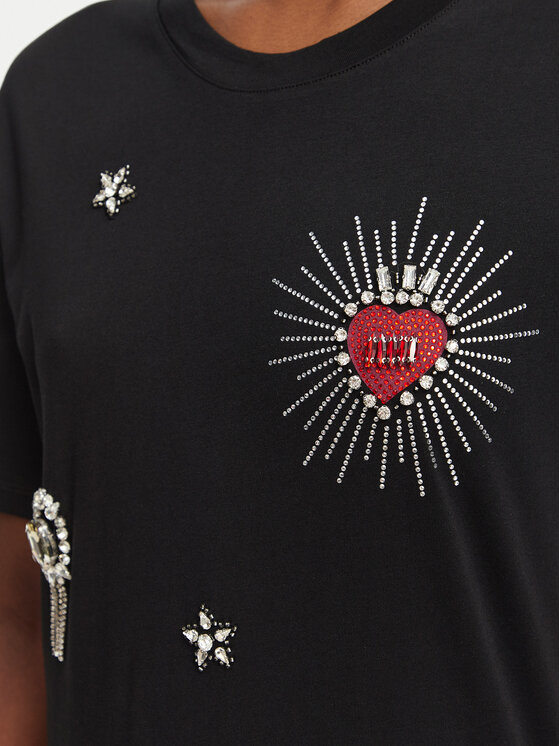 Liu Jo Liu Jo Camiseta WF6324 J0088 Negro Regular Fit