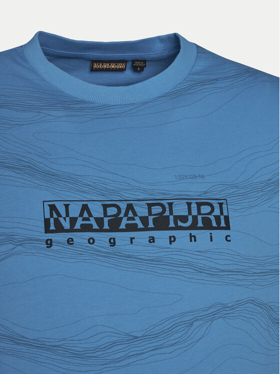 Napapijri Napapijri Marškinėliai B-Cellini NP0A4ILS Mėlyna Regular Fit