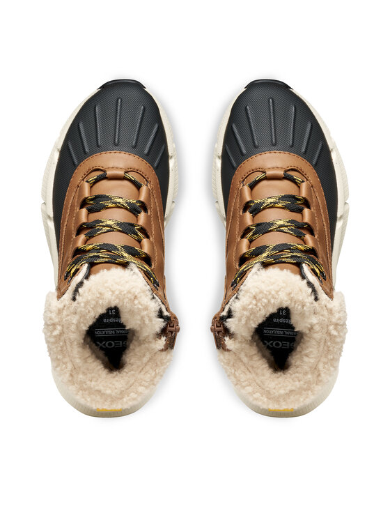 Geox Kotníková obuv Geox J Flexyper Plus J56LCB 0ME50 C0324 S Hnědá