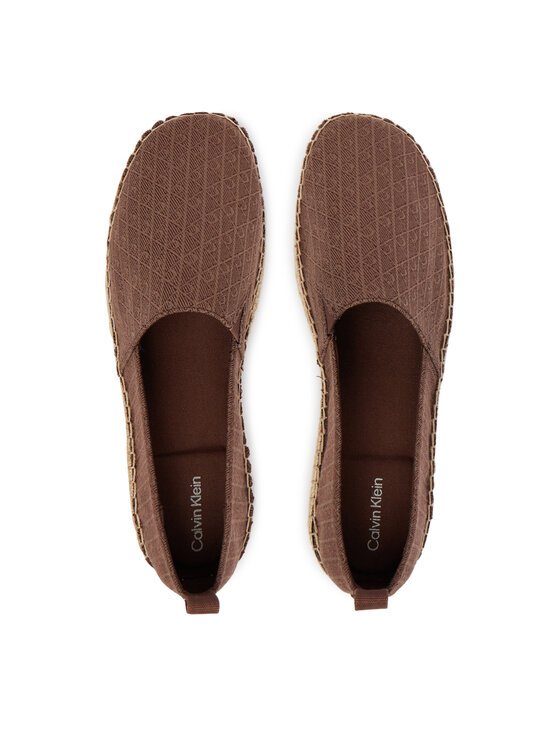 Calvin Klein Espadrilės Calvin Klein Oblique Espadrille Aop HW0HW02933 Ruda