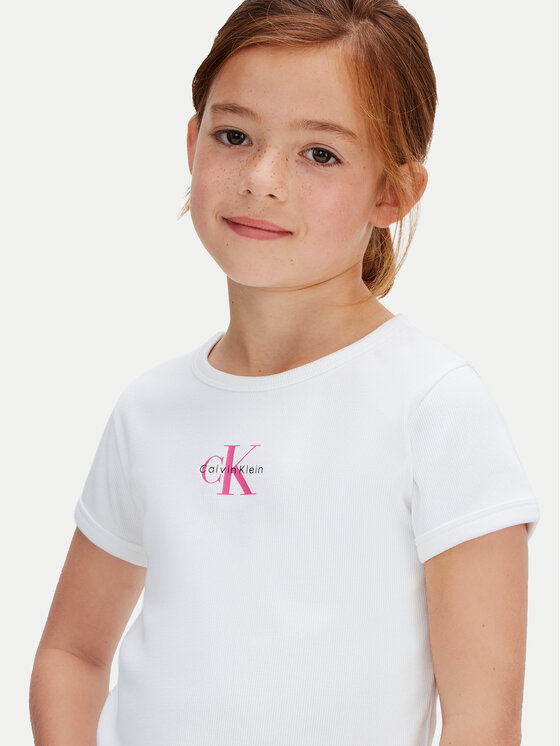 Calvin Klein Jeans Calvin Klein Jeans Camiseta Monologo LVCKSJB11G Blanco Regular Fit