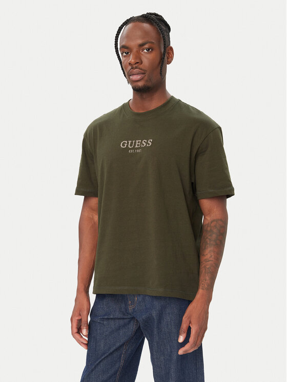 Guess Guess Póló M6BI55 K6192 Sötétzöld Oversize